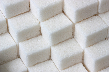 White sugar cubes