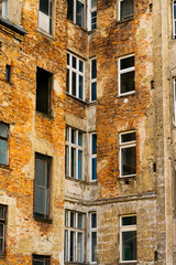 Fototapeta na wymiar old grudge industrial building facade