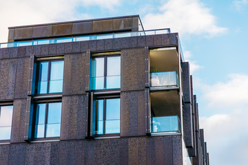 modern brown facaded apartment building
