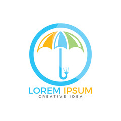 Fototapeta na wymiar Development creative umbrella logo.
