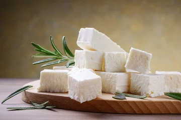 Rolgordijnen Feta cheese with rosemary © fabiomax