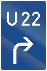German direction sign for Motorway by-pass route