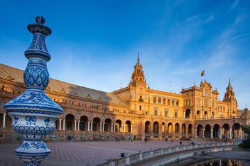 Fototapeta na wymiar Seville, Andalusia, Spain - Plaza of Spain in Seville