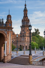 Fototapeta na wymiar Seville, Andalusia, Spain - Plaza of Spain in Seville