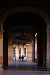 Seville, Andalusia, Spain - Corridor of Plaza of Spain in Seville