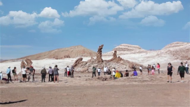 Las Tres Marias Rock Formation, Valle de la Luna, The Moon Valley near San Pedro de Atacama, Atacama Desert, Chile