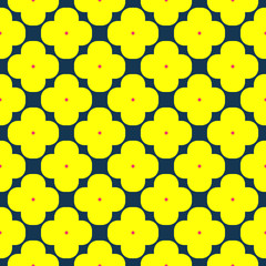 Fabric print. Geometric pattern in repeat. Seamless background, mosaic ornament, ethnic style.