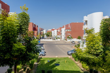 Fototapeta na wymiar Modern residential neighborhoods of a house in Be'er Sheva Israel