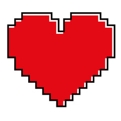 heart love life video game vector illustration