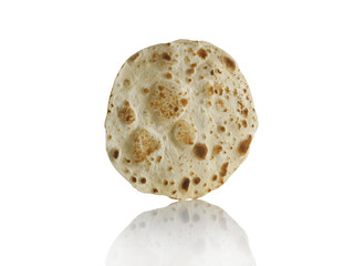 italian piadina on a white background