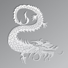 paper cut out of a Dragon china