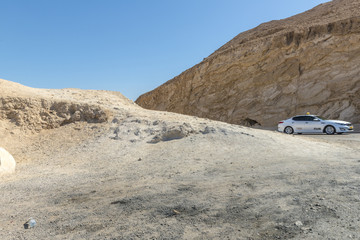 The road to the mountains in the Negev desert. Israel
