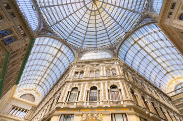 Fototapeta premium Galleria Umberto I, public shopping gallery in Naples.