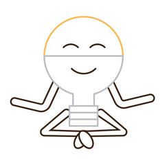 kawaii light bulb icon