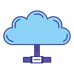 cloud computing isolated icon vector illustration design