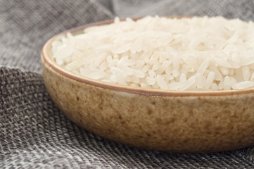 close-up of a rice bowl
