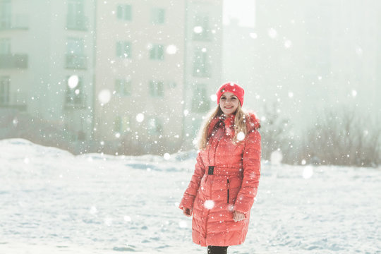 Girl In Red Parka