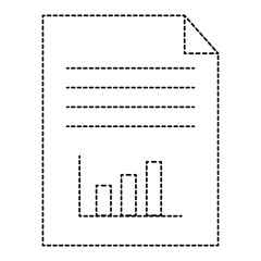 paper document with statistics vector illustration design