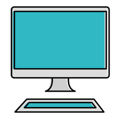 computer desktop isolated icon vector illustration design