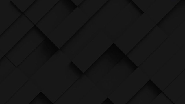 Abstract Rectangle Geometric Surface Loop 1B: dark clean minimal rectangular grid pattern, waving motion background canvas darkened obscure dim shadowy dark gray black. Seamless loop 4K UHD FullHD.