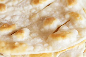 Russian fried home water-biscuits.Background. Selective focus