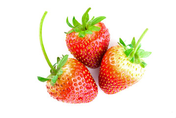 fresh strawberry isolated on white background