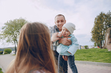 family in a park
