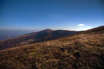 Pylypets mountains landscape in Carpathians Ukraine
