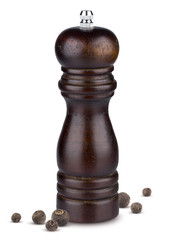 Pepper mill isolated on white background © xamtiw