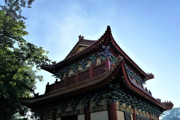 Fototapeta na wymiar Tian Tan Kloster Tempel in Lantau in Hong Kong in China 
