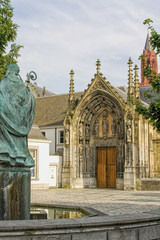Basilica and bronze statue