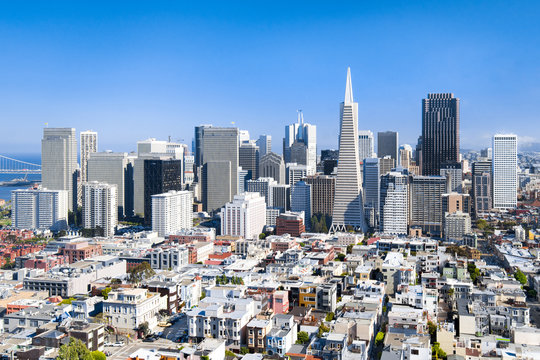 San Francisco Stadtzentrum und Skyline, Kalifornien, USA