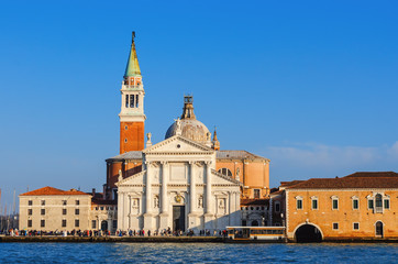 Fototapeta na wymiar Venice, Italy. View of church San Giorgio Maggiore from Grand canal.