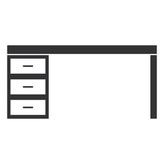 office desk isolated icon vector illustration design