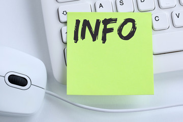Info Infos Information Informationen News Nachrichten Konzept Maus