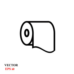Outline toilet paper icon illustration