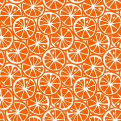 Sierkussen fruit sinaasappel citrus tropische zomer patroon naadloze vector © n_i_r_v_a_n_a