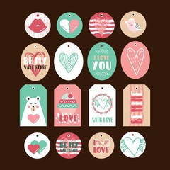 Set of cute gift tags 