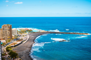 Aerial view to Puerto de la Cruz, Tenerife