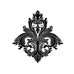 Vintage baroque ornament, corner. Retro pattern antique style acanthus. Decorative design element filigree calligraphy vector. - stock vector