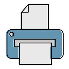 printer hardware isolated icon vector illustration design