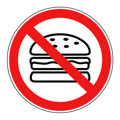 znak zakaz jedzenia - obrazy, fototapety, plakaty