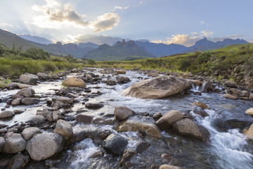 Low water level in river