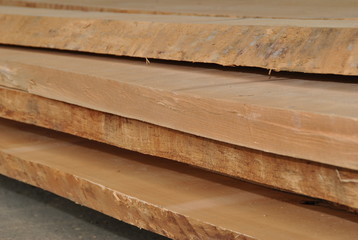 Raw beech wood