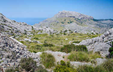 Fototapeta na wymiar View From the Road to Sa Calobra, Majorca, Spain