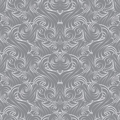 Seamless pattern of geometric waves and curls. Abstract texture.