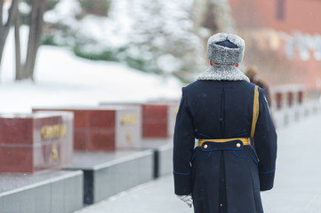 Officer on the Red Square in Moscow