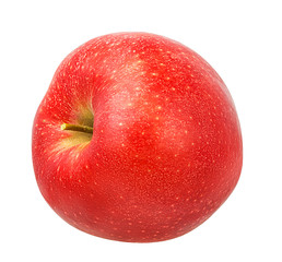 Fresh red apple isolated on white background with clipping path