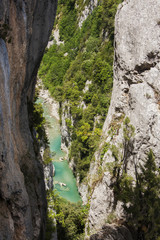 View of the river Verdon from above