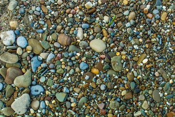 Colorful pebbles and rocks